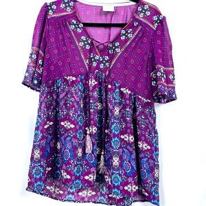 Beautiful Knox Rose blouse Size L
